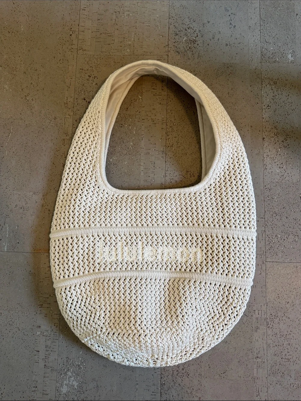 NWT lululemon athletica Cotton Crochet Shoulder Bag